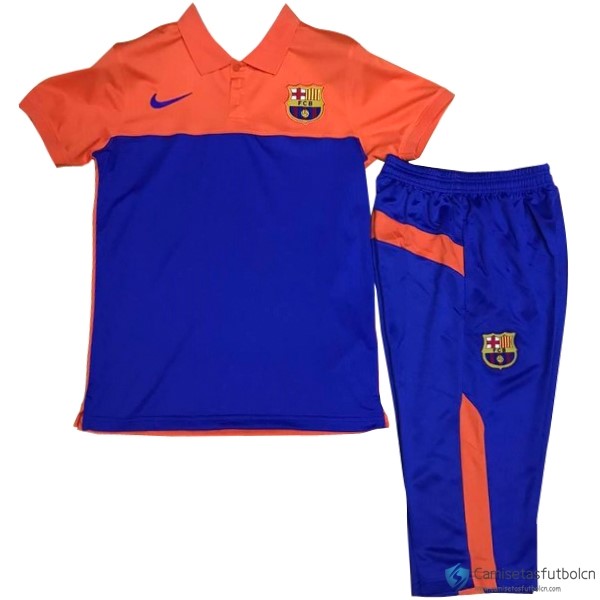 Polo Barcelona Conjunto Completo 2017-18 Naranja Azul